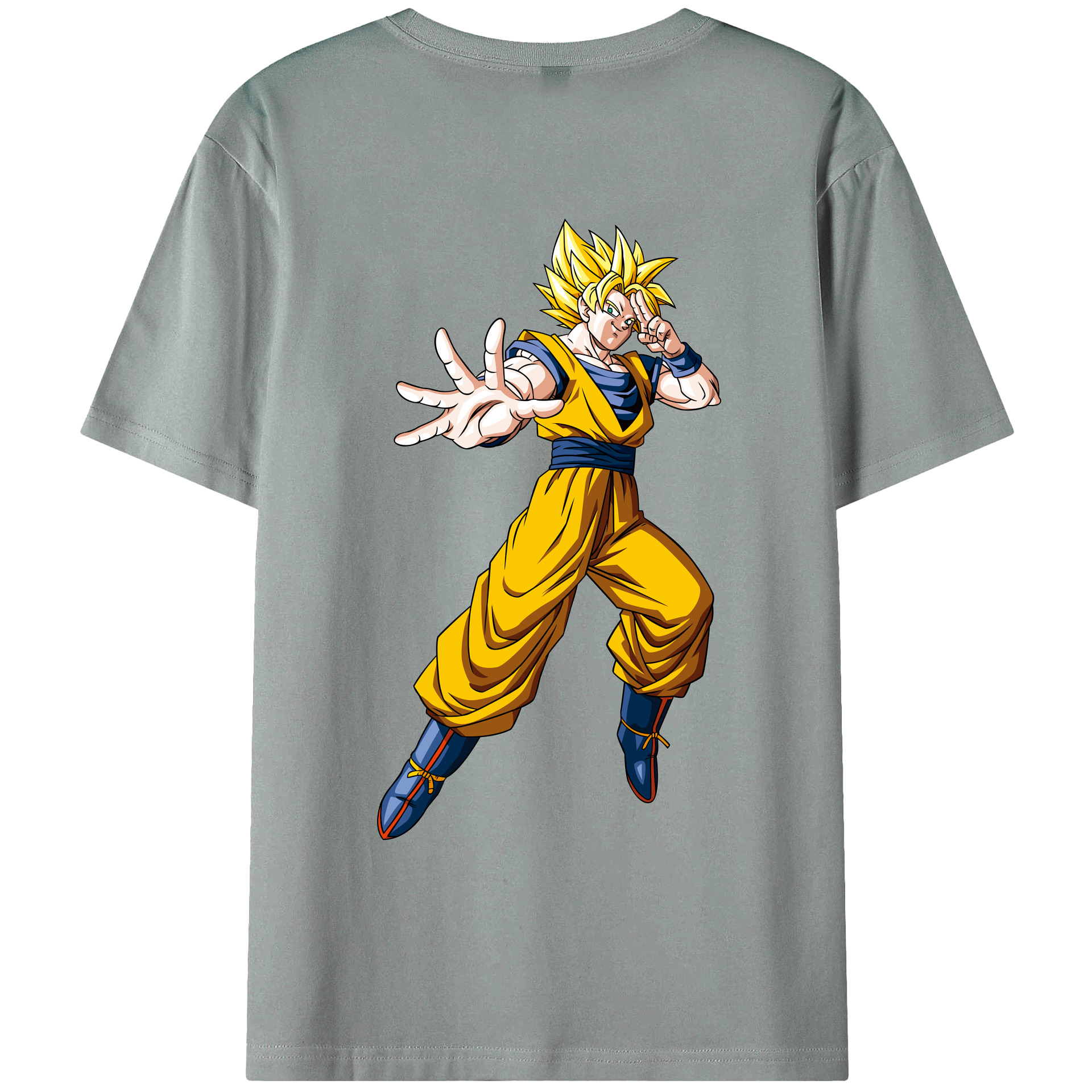 （画像用） ドラゴンボール 孫悟空（そん ごくう）Son Goku カカロット DRAGON BALL Kakarotto 綿100％ メンズ半袖Tシャツ（バックプリント） 通気性